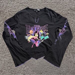 The Hex Girls Graphic Long Sleeve Tee - Black & Purple